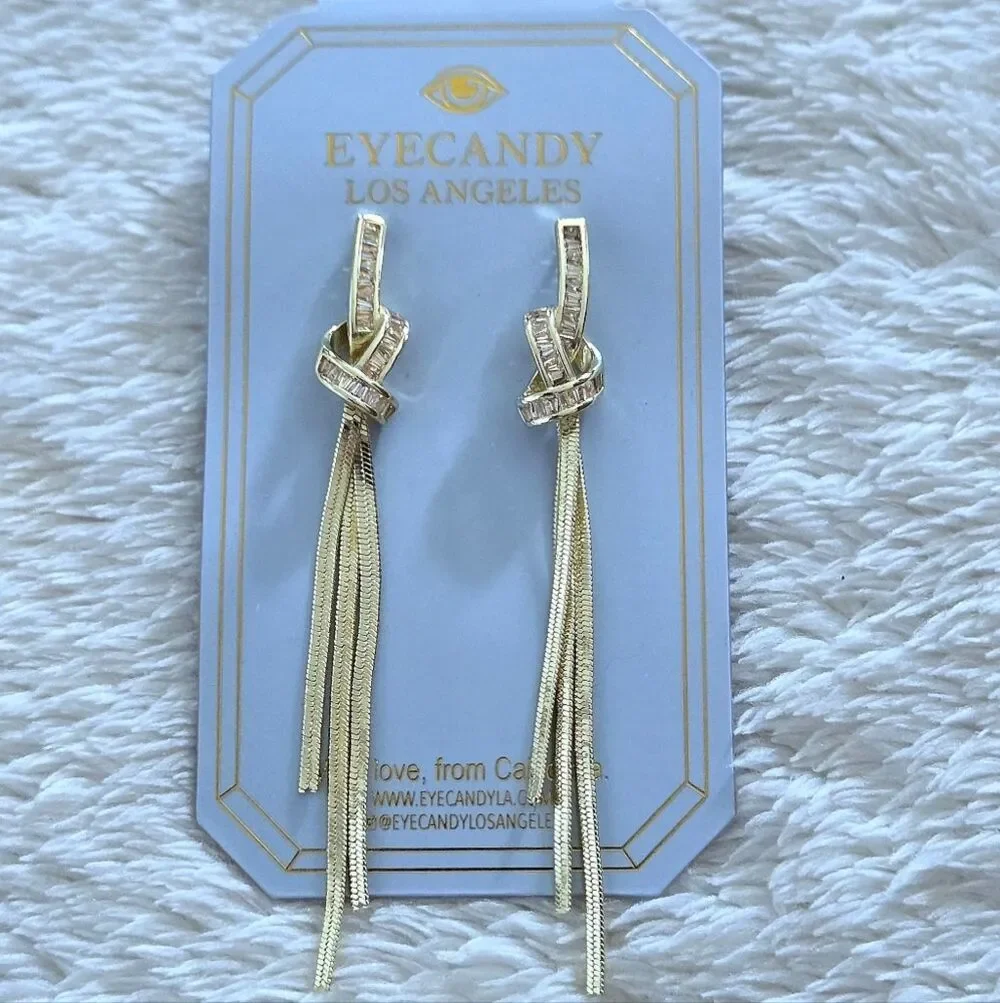 Eye👁 Candy🍭 Knotted🪢 Dangle Earrings